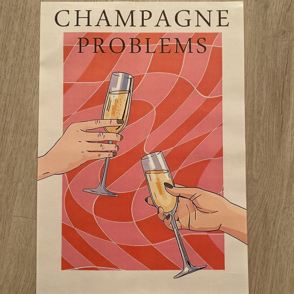 Taylor Swift inspired vinyl print, Champagne Problems 14 x 9.75 in